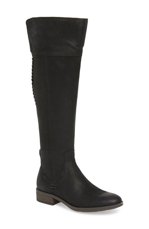 Womens Vince Camuto Basira Ankle Cuff Tall Riding Boots - Black