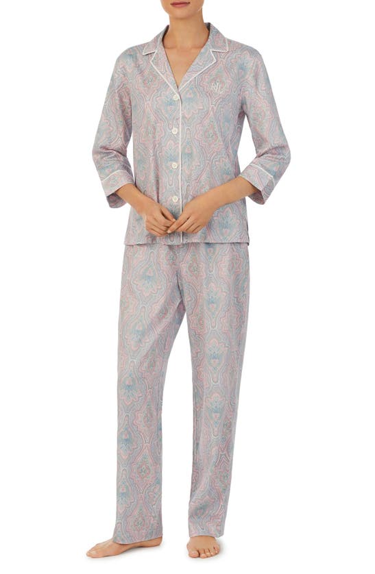Lauren Ralph Lauren Cotton Blend Pajamas In Paisley