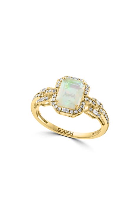 Ethiopian Opal & Diamond Ring - 0.21ct.