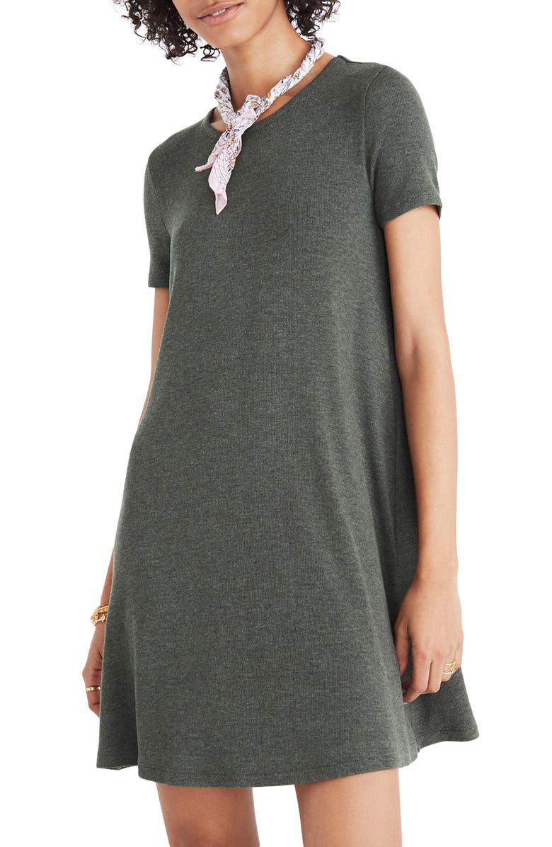 Madewell Ribbed Swingy T-Shirt Dress | Nordstrom