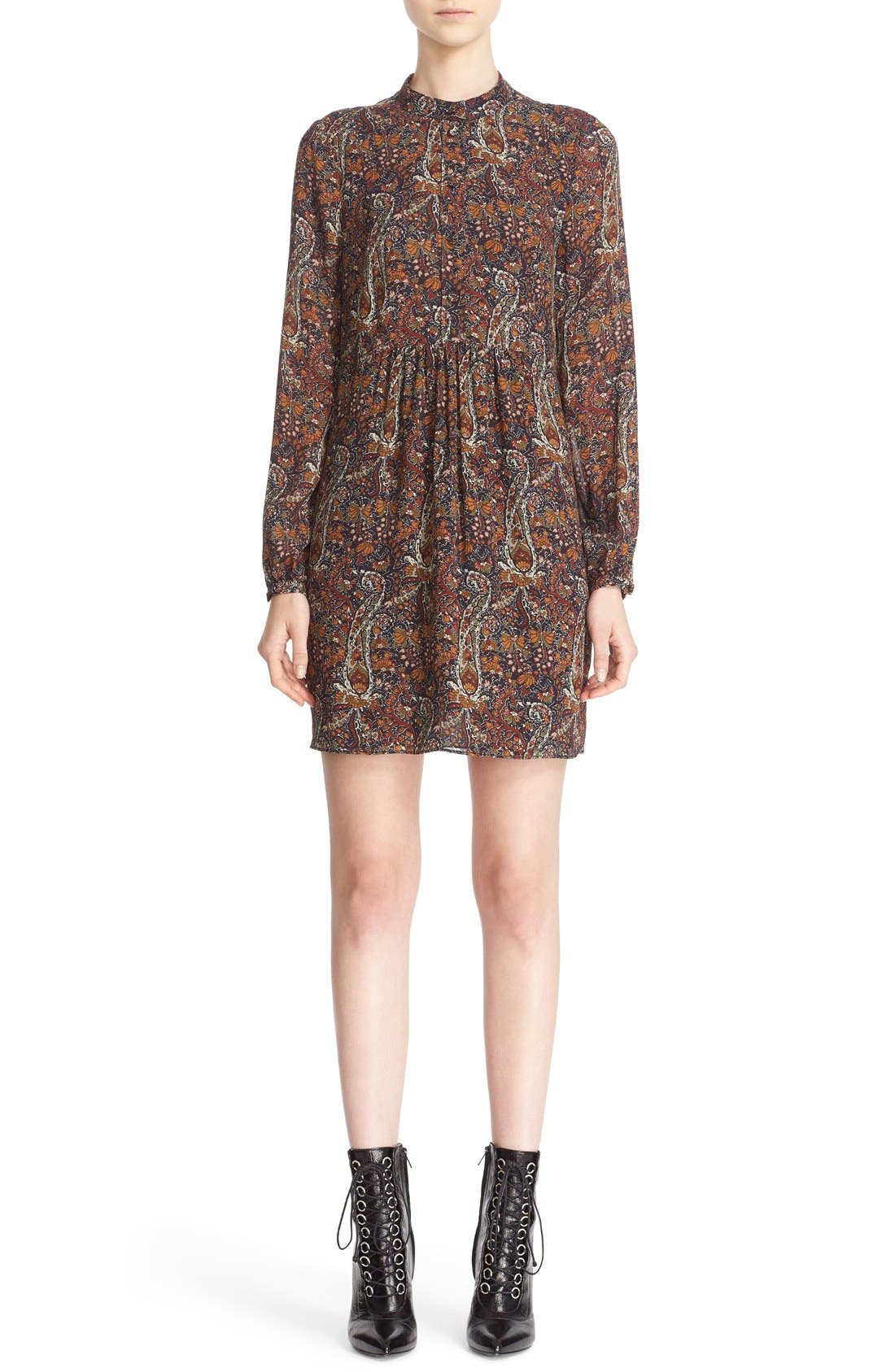 Saint Laurent Paisley Print Dress Nordstrom