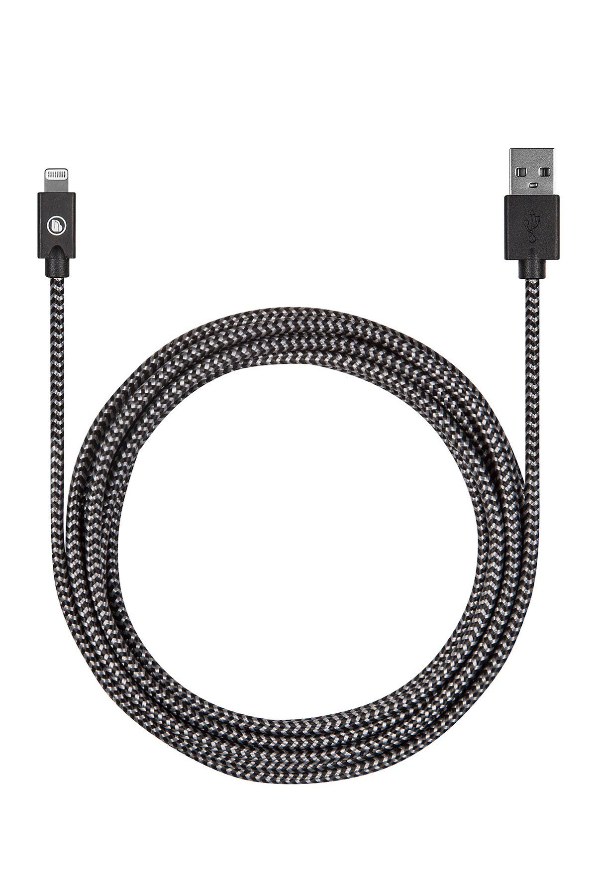 Merkury Innovations Black 10 Ft. Threadz Extended Length Lightning Cable