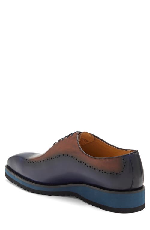 Shop Maison Forte Palomar Wholecut Oxford In Navy/brown