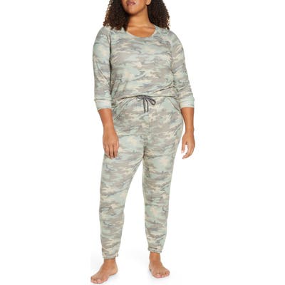 Plus Size Pj Salvage Just Peachy Jersey Pajamas
