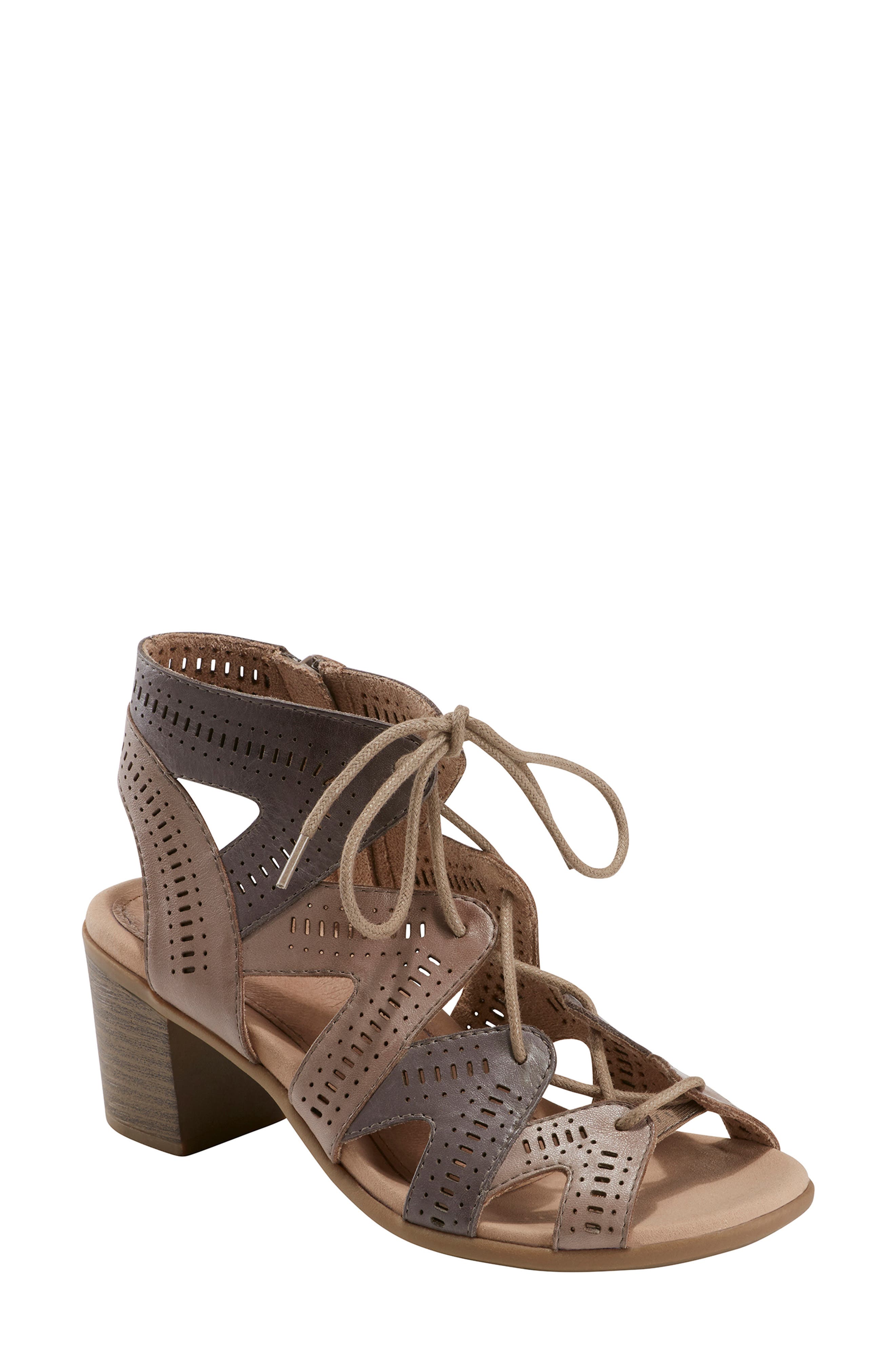 Earth Mali Lace-Up Sandal- Grey