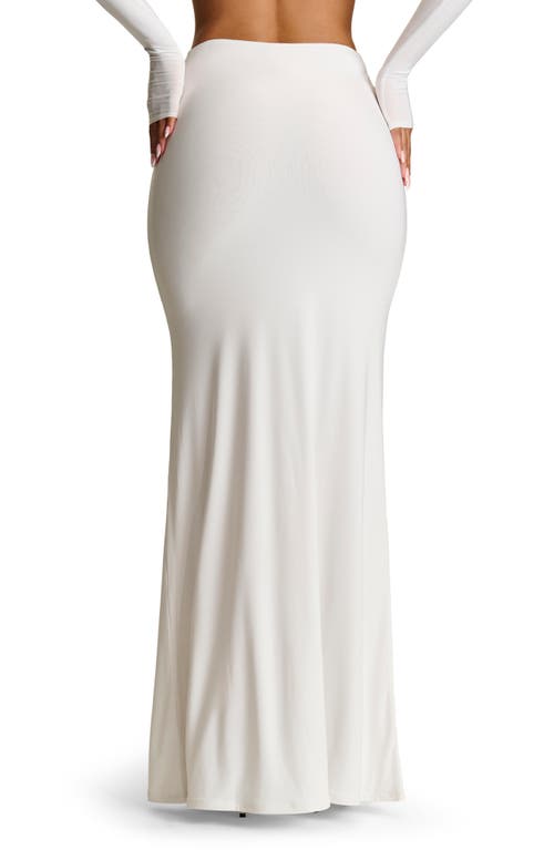 Shop N By Naked Wardrobe Asymmetric Waist Maxi Skirt In White