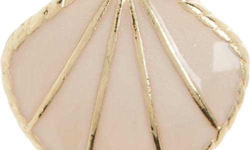 Eye Candy Los Angeles Inaya Shell Drop Earrings In Gold