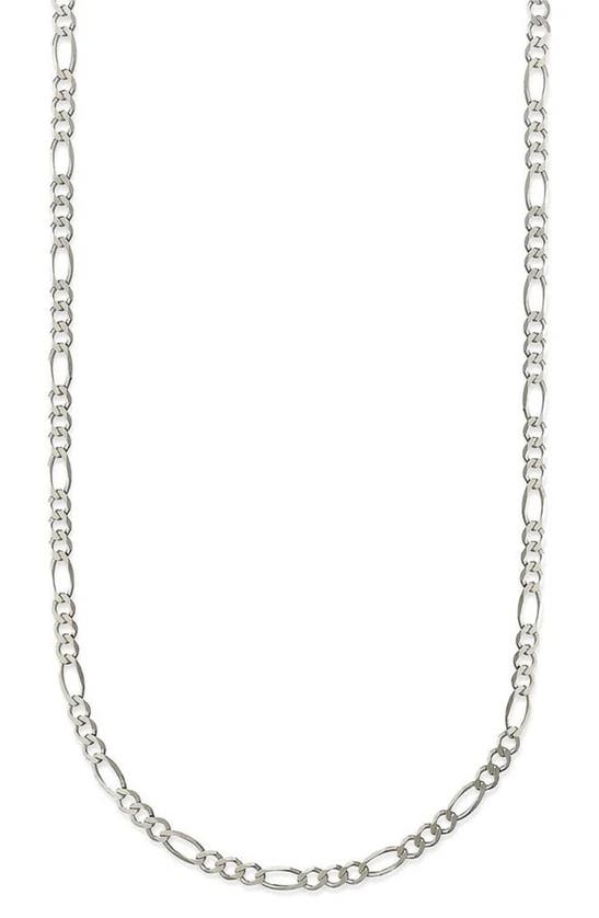 A & M Sterling Silver Figaro Necklace In Metallic