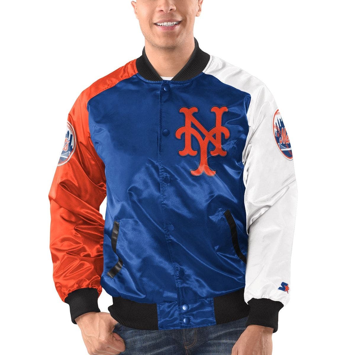 mets satin starter jacket