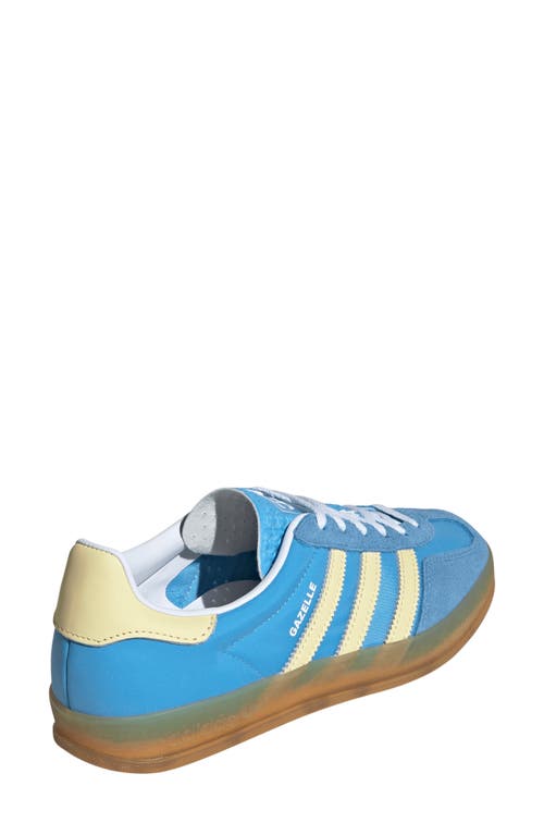 Shop Adidas Originals Adidas Gazelle Indoor Sneaker In Blue Burst/yellow/white