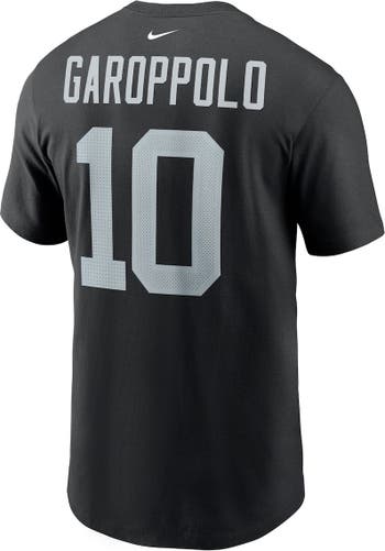 NEW! Jimmy Garoppolo Las Vegas Raiders 2023 Player Trading Name &  Number T Shirt