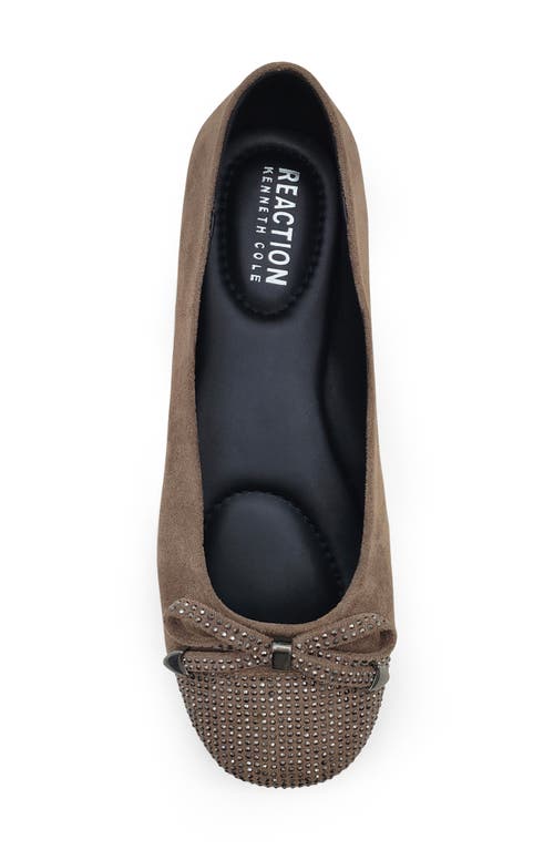 Reaction Kenneth Cole Ellie Ballet Flat In Shitake Micro