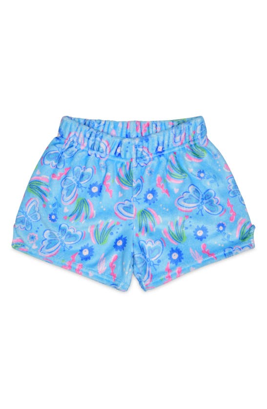 Iscream Kids' Butterfly Plush Shorts In Blue