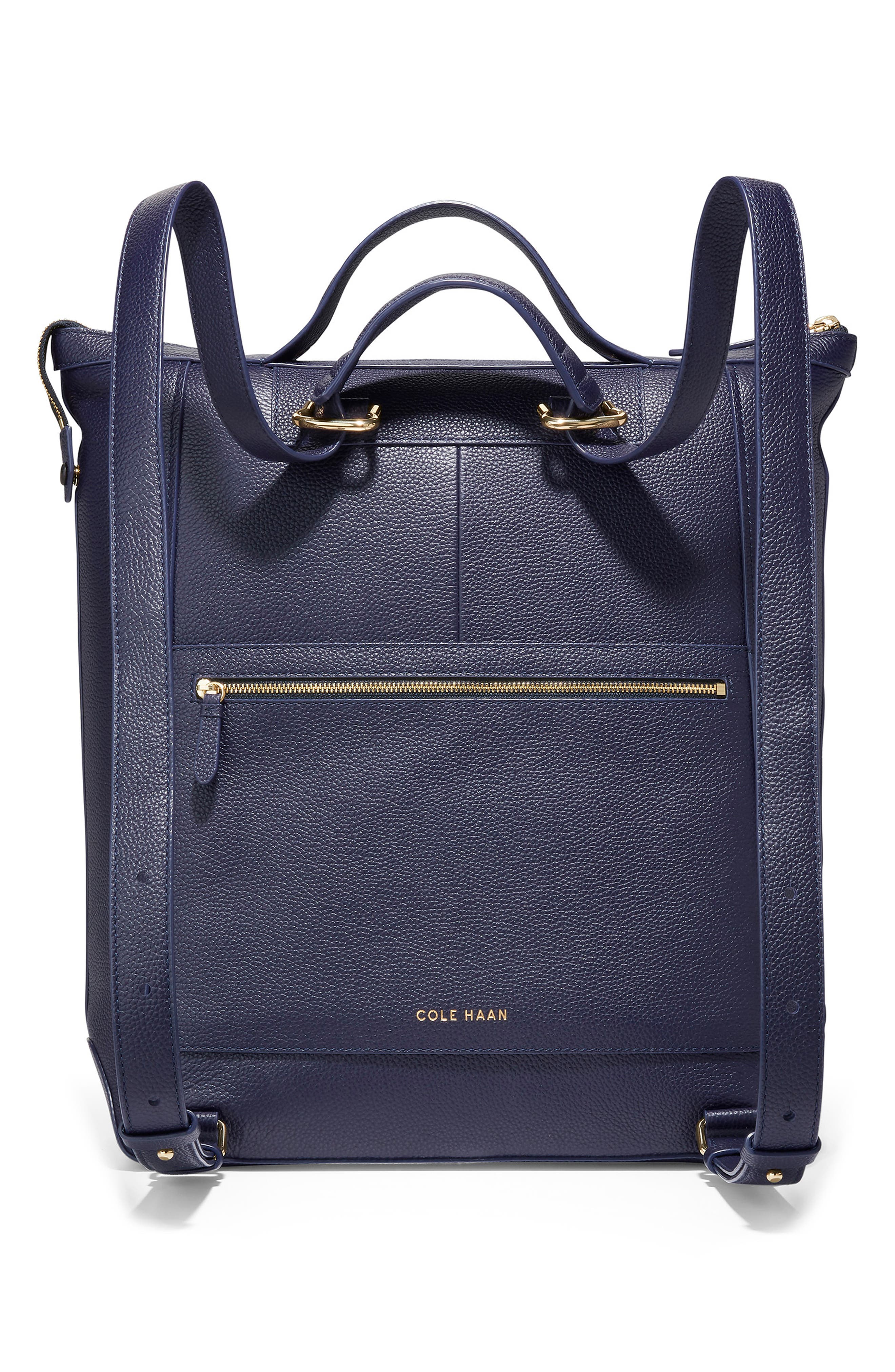 Cole Haan Grand Ambition Leather Convertible Luxe Backpack 