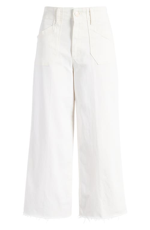 Shop Paige Anessa High Waist Wide Leg Jeans In Tonal Ecru