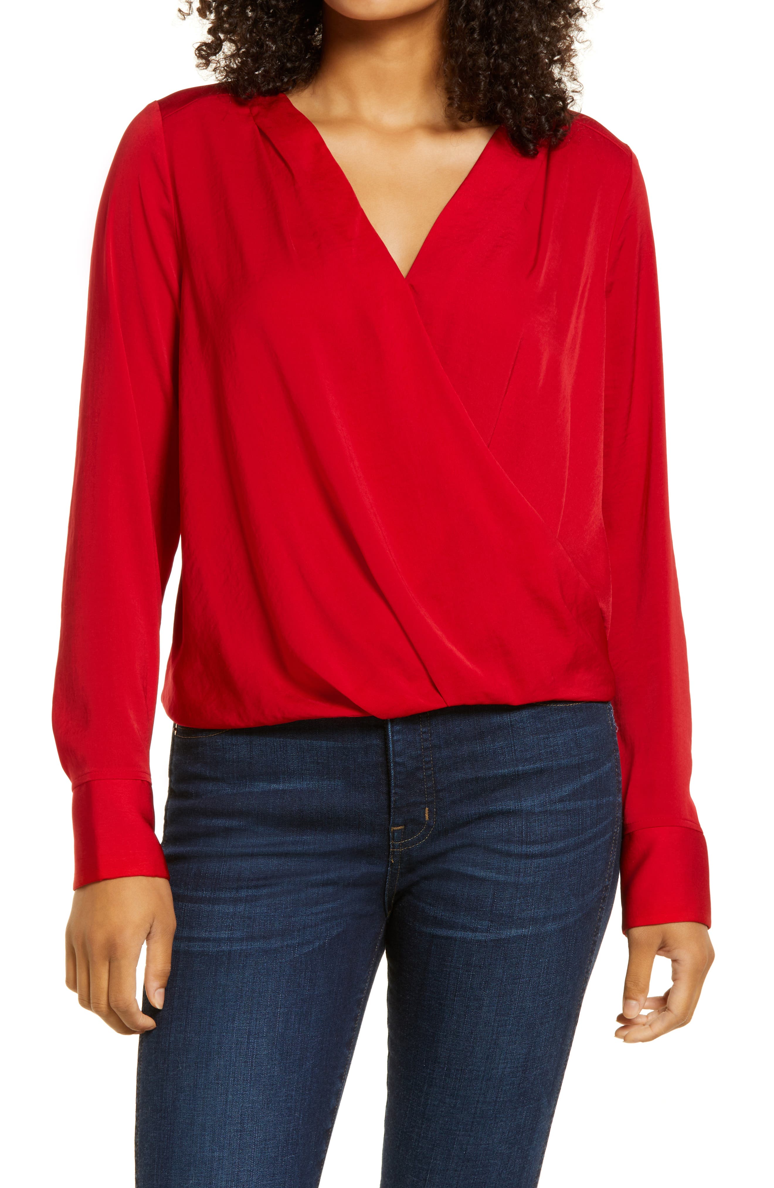 dressy red blouses for christmas