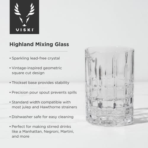 Viski Highland Crystal Mixing Glass In Clear