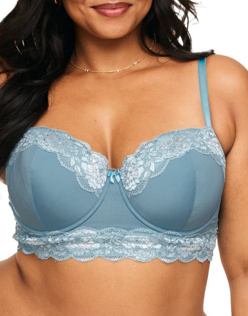 Adore Me Mavis Contour Balconette Bra In Floral Blue
