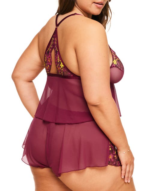 Shop Adore Me Blake Camisole & Shorts Set Lingerie In Floral Red