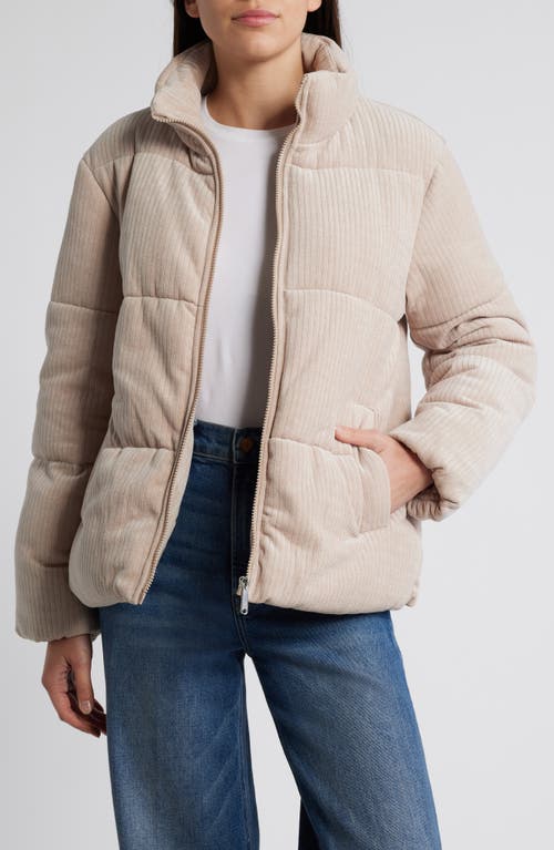 Shop Sam Edelman Quilted Chenille Rib Jacket In Oatmeal Beige