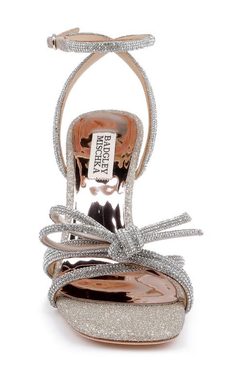 Shop Badgley Mischka Collection Effie Ankle Strap Sandal In Champagne
