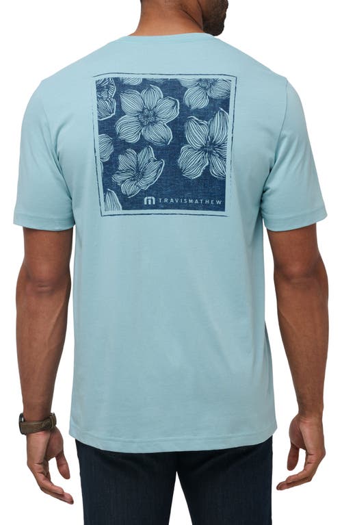 Shop Travismathew Catamaran Coast Floral Graphic T-shirt In Cameo