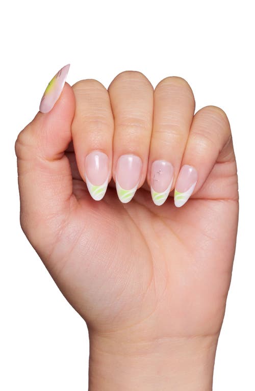 Shop Glamnetic Short Almond Press-on Nails Set In Key Lime