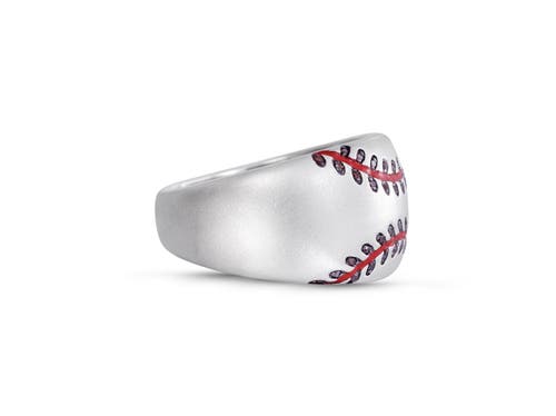 Shop Luvmyjewelry Home Run Baseball Sterling Silver Diamond Band Men Ring