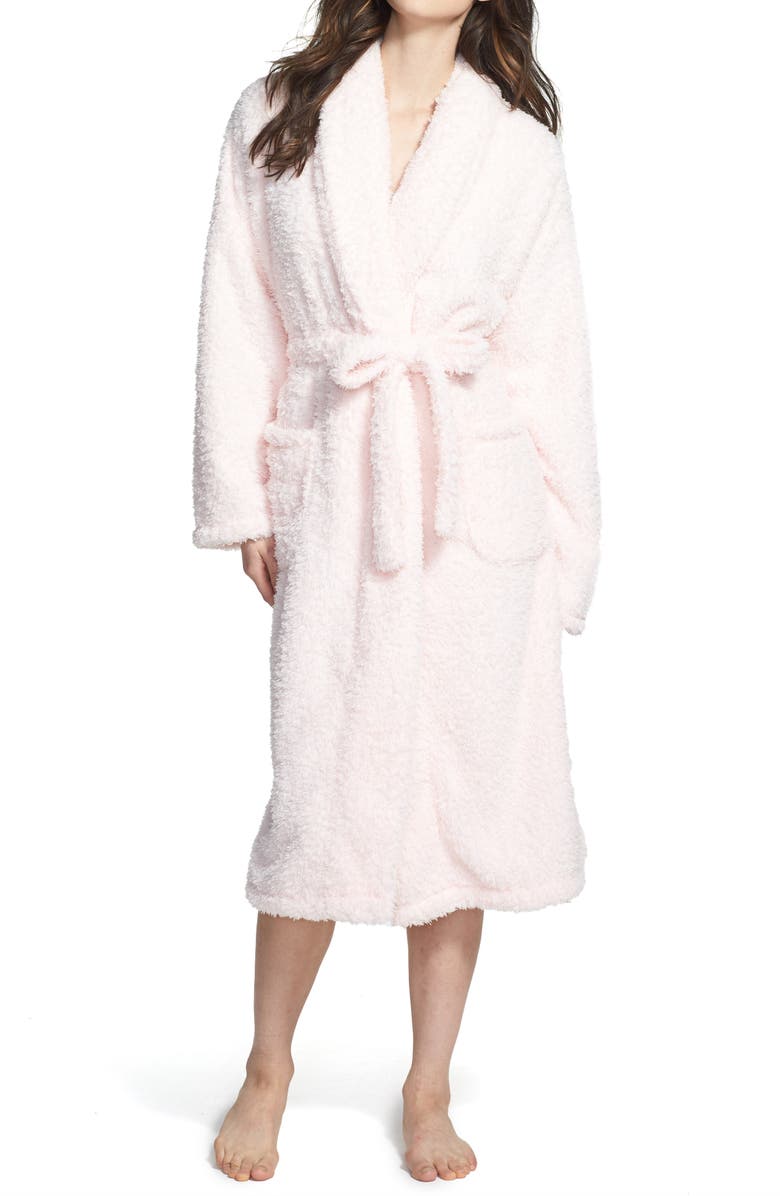 GIRAFFE AT HOME Chenille Robe, Alternate, color, PINK