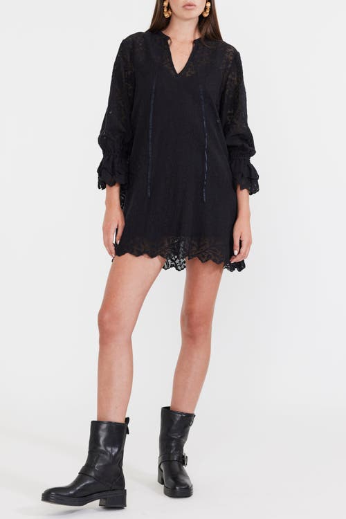 Eddy Lane Mini Dress in Black Lace 