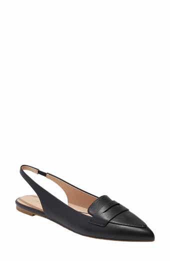 Flat pointed toe slingback top shoes