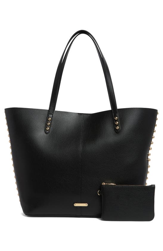 Shop Rebecca Minkoff Domed Stud Tote Bag In Black