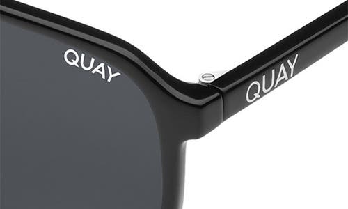 Shop Quay On The Fly 48mm Polarized Aviator Sunglasses In Black/smoke