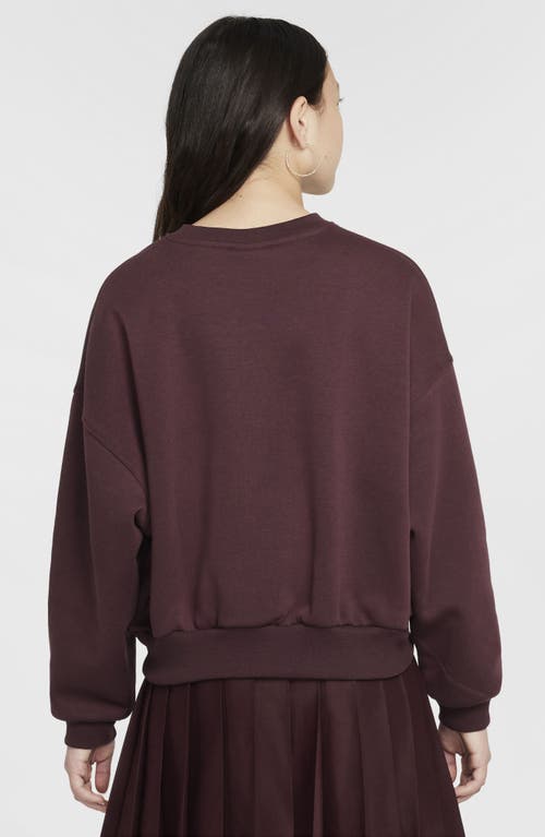 Nike Kids' Sportswear Graphic Sweatshirt In Burgundy Crush/ Hot Punch