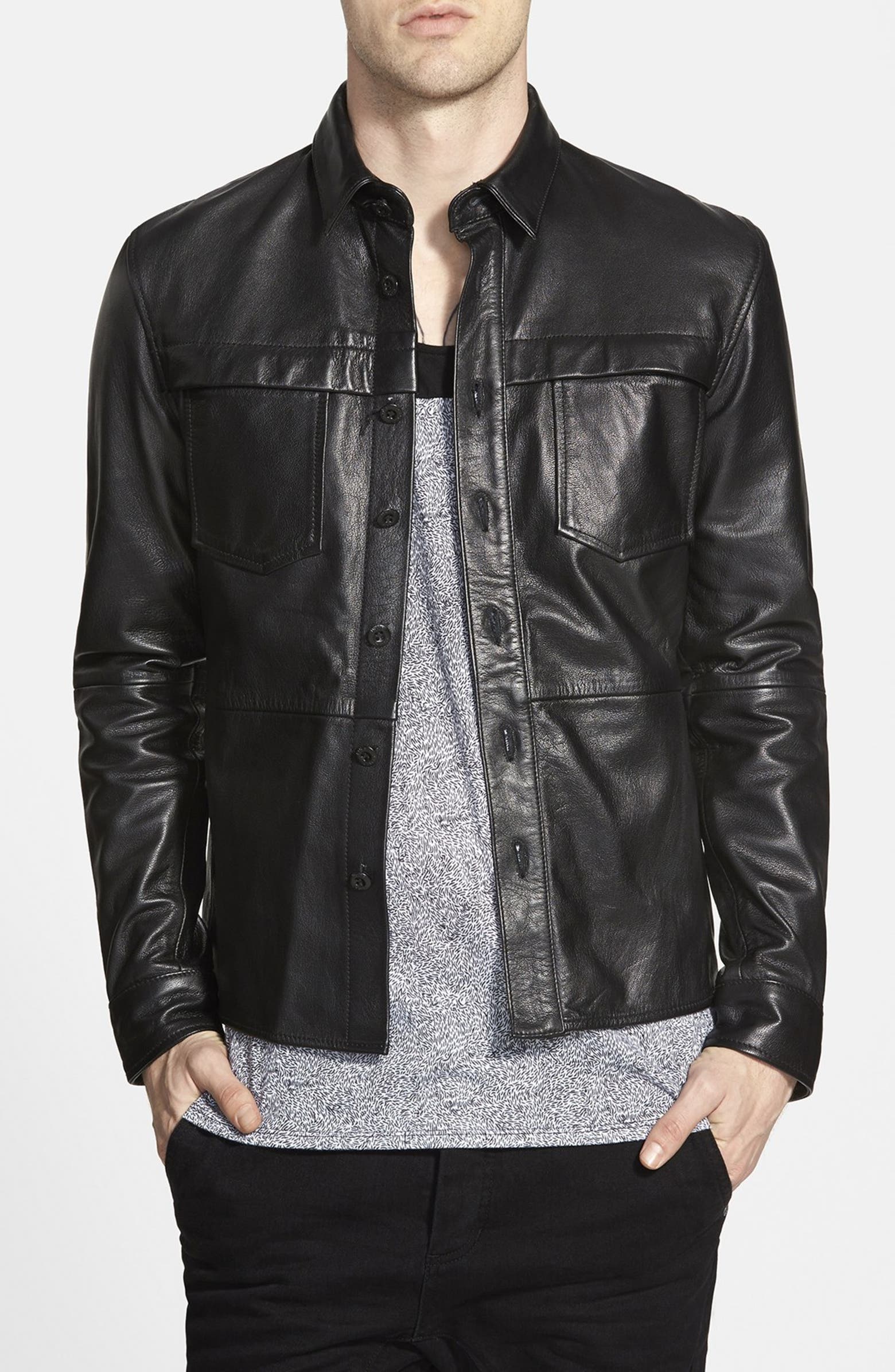Nudie Jeans 'Hansi' Black Leather Jacket | Nordstrom