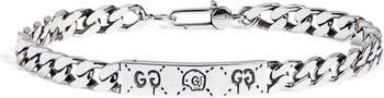 Gucci - Men - Guccighost Engraved Sterling Silver ID Bracelet Silver - 18