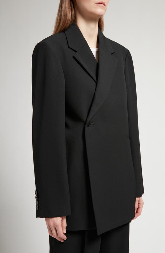Shop The Row Azul Oversize Double Breasted Wool Jacket In Black