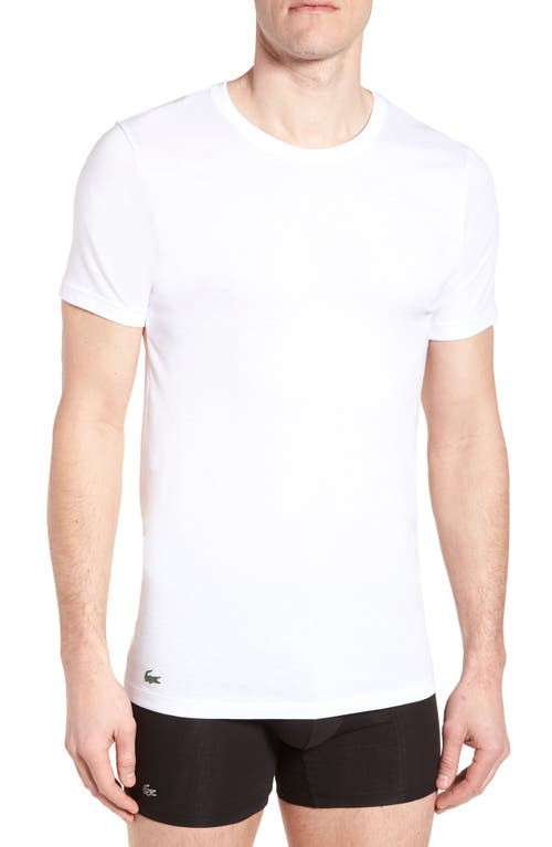 Lacoste 3-Pack Slim Fit Crewneck T-Shirts in White