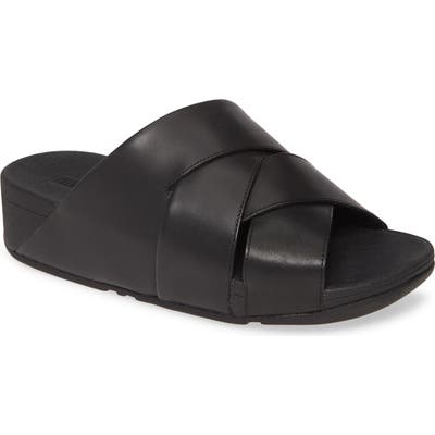 Fitflop Mocca Novaweave Slide Sandal, Black