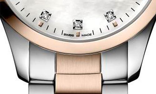 Longines Conquest Classic Diamond Index Bracelet Watch, 34mm In Two Tone/mop