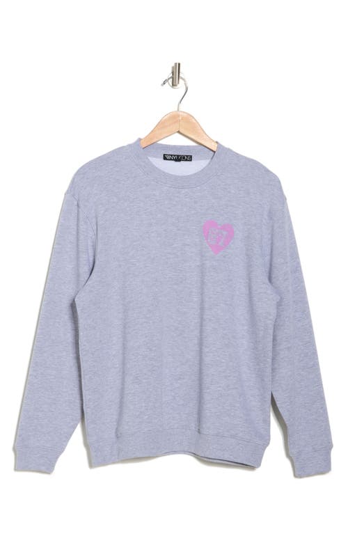 Shop Vinyl Icons 87 Lover Oversize Fleece Sweatshirt In Heather Grey
