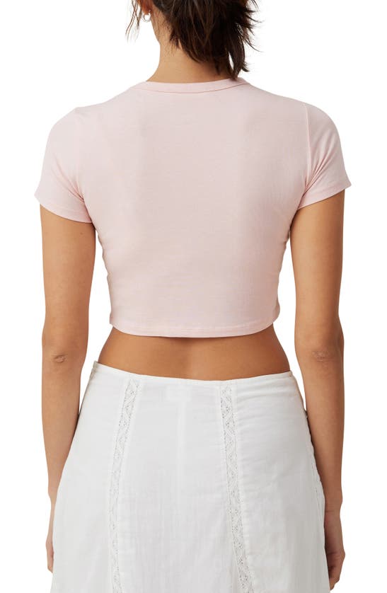 Shop Cotton On Micro Crop T-shirt In Rose Quartz