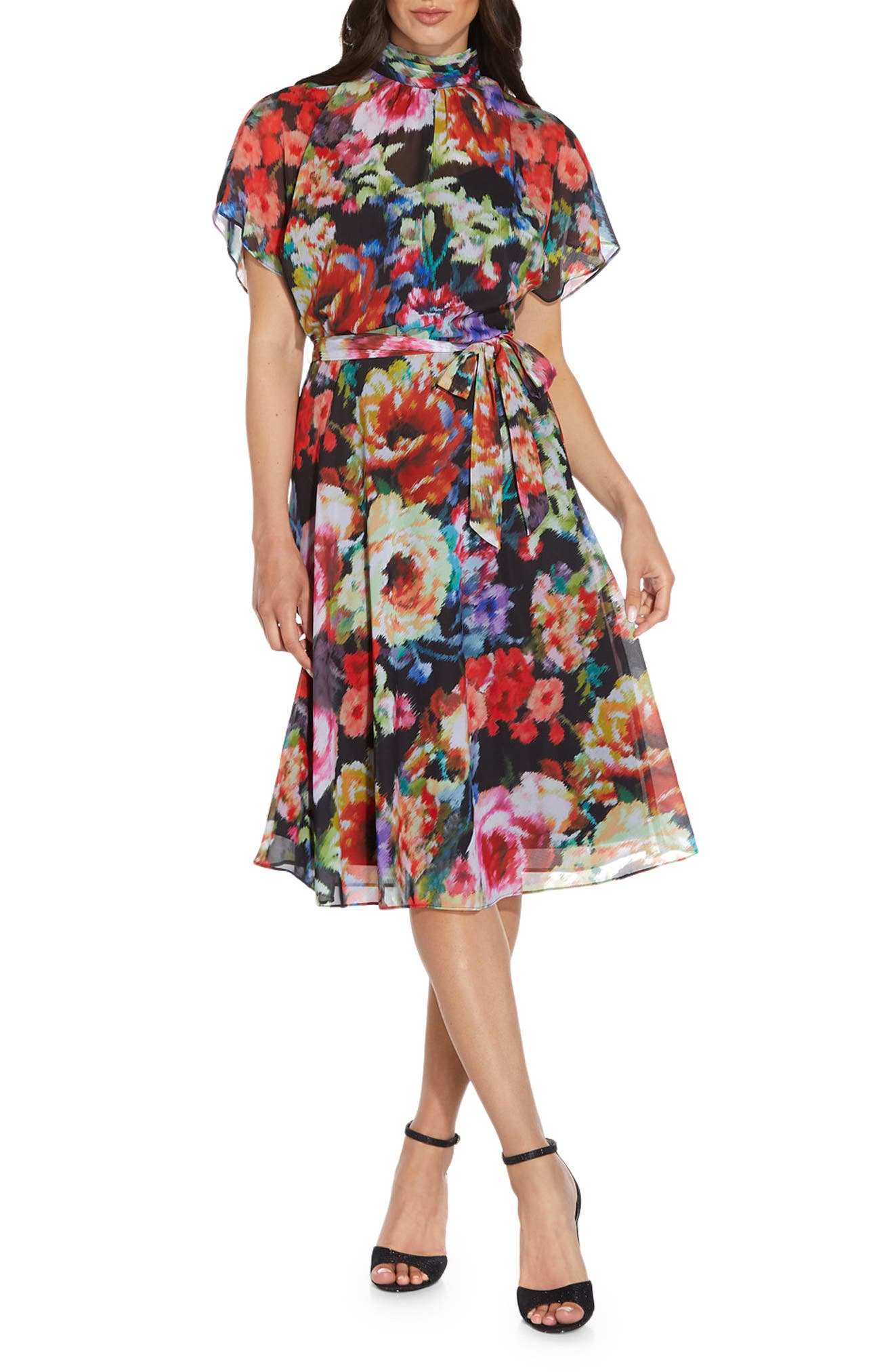 Robe De Soirée Adrianna Papell Bleu Nil Avec Paillettes - Taille 14W - Neuve Sans étiquettes