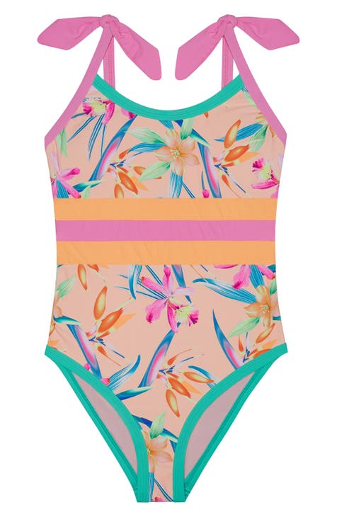 color block bathing suit