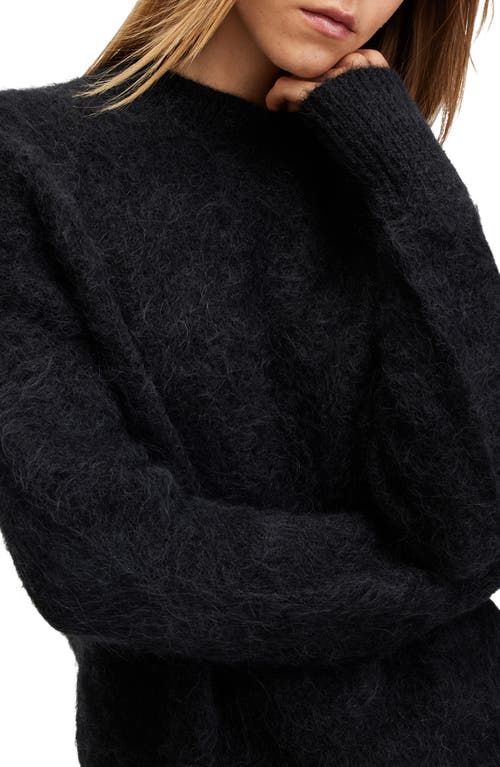 Shop Allsaints Vortex Alpaca Blend Sweater In Black