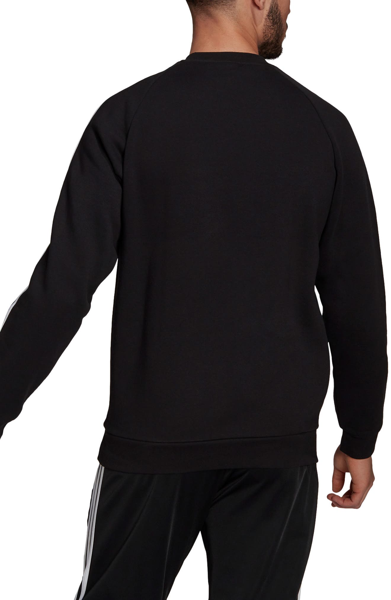 adidas 3 stripes crew neck