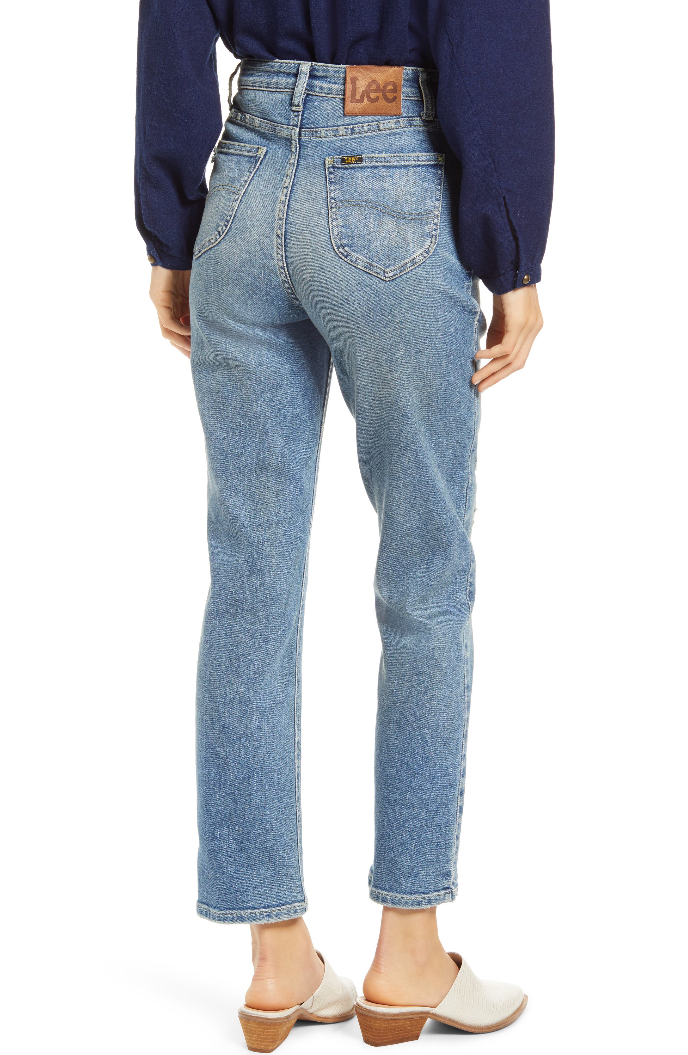 lee jeans high waist straight leg