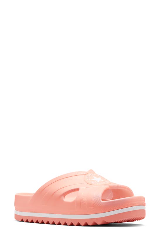 Shop Converse Chuck Taylor® All Star® Lounge Slide Sandal In Soft Peach/ White/ Soft Peach