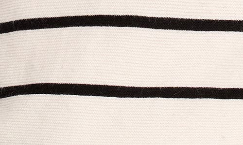 Nz Active By Nic+zoe Easy Stripe Half-zip Cotton Blend Sweater In White Multi