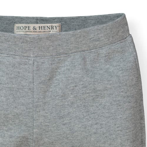Hope & Henry Girls' Button Cuff Ponte Pant, Toddler In Heather Grey Button Cuff
